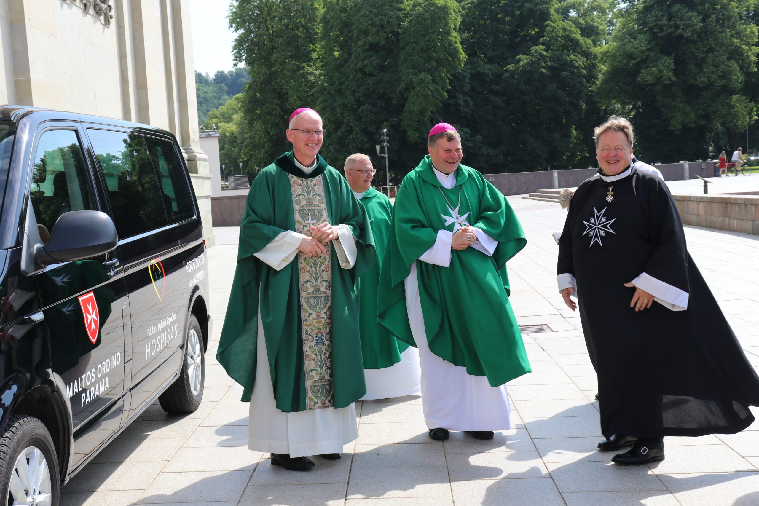 Blessing of the microbus donated by the Embassy of the Order of Malta to Vilnius Hospice